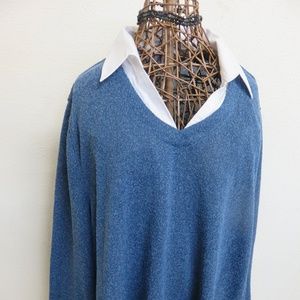 Avenue Blue with white collar top NWT 5X